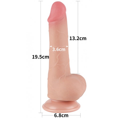 Реалистичный фаллоимитатор с эффектом двойной кожи Lovetoy Sliding-Skin Dual Layer Dong 19 см