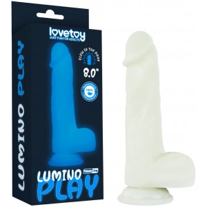 Светящийся в темноте фаллос на присоске Lumino Play Dildo 21 см