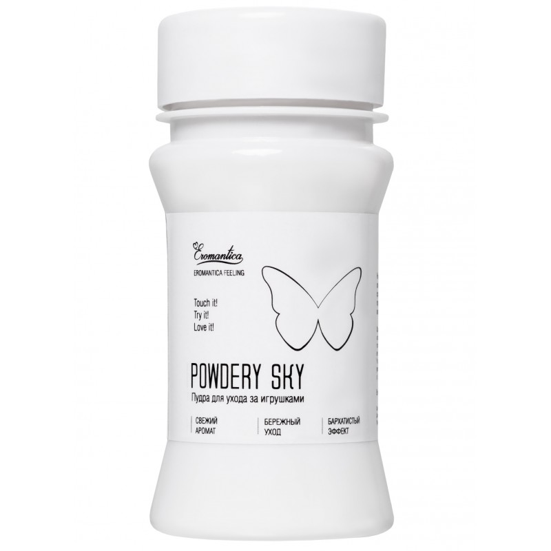 Пудра для ухода за игрушками Eromantica «Powdery Sky», с ароматом мяты, 40 г