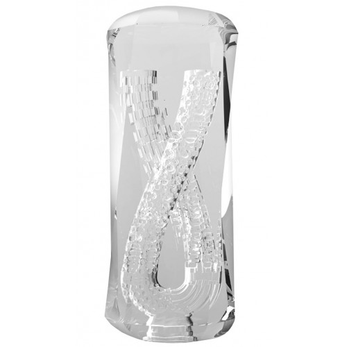 Мастурбатор нереалистичный MensMax XROSS BEADS×ROCK CLOSE, TPE, прозрачный, 14,2 см