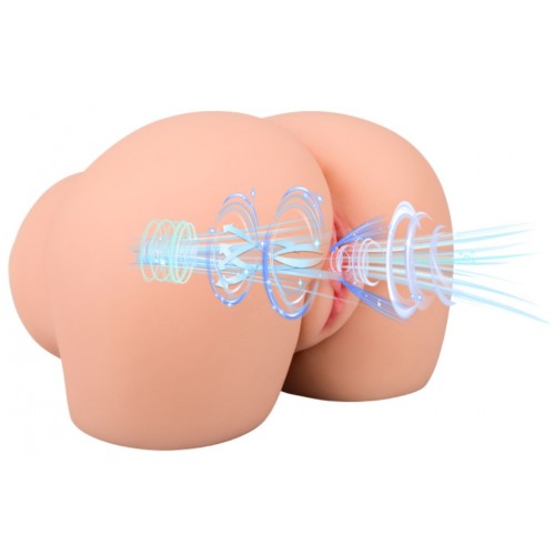 Реалистичный вибромастурбатор с функцией всасывания и звуковым сопровождением Satisfaction Cutie Lush