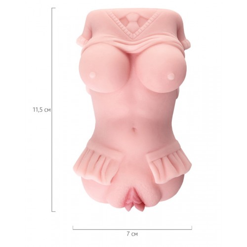 Мастурбатор реалистичный TOYFA Juicy Pussy Little flower, TPE, телесный, 11,5 см