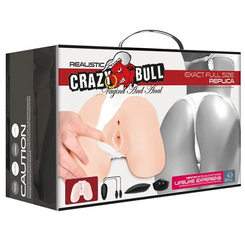 Мастурбатор с вибрацией попка и вагина CRAZY BULL