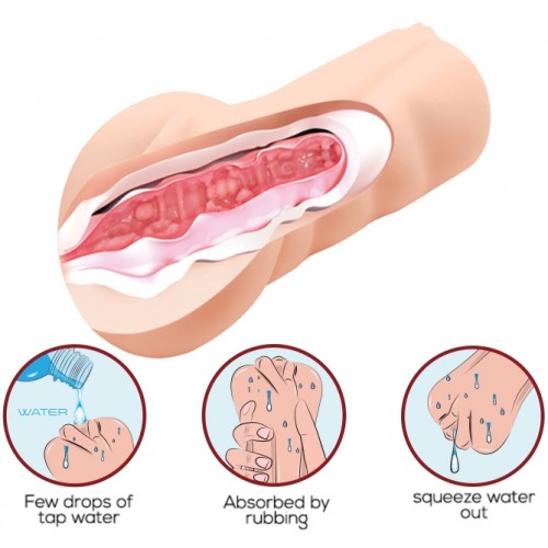 Мягкий мастурбатор с эффектом выделения смазки