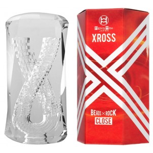 Мастурбатор нереалистичный MensMax XROSS BEADS×ROCK CLOSE, TPE, прозрачный, 14,2 см