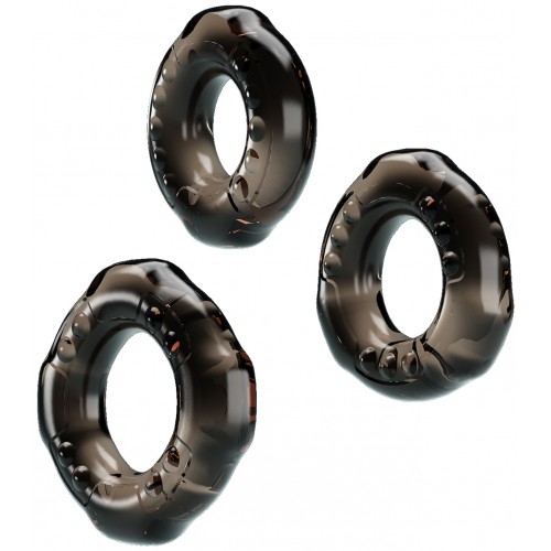 Набор из трех разных эрекционных колец Cock Ring Yvonne