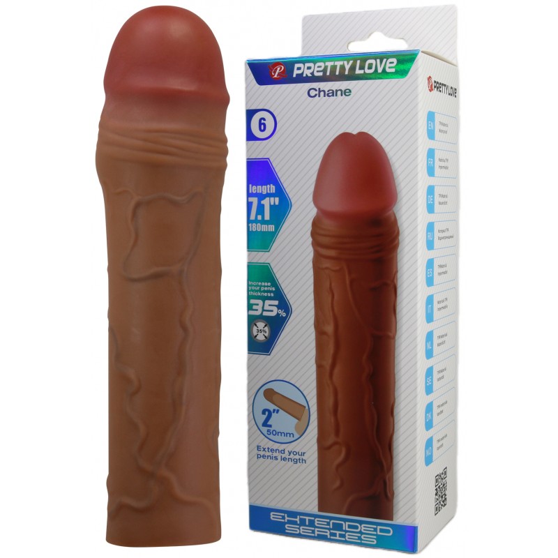 Удлиняющая насадка Pretty Love Chane мулат + 5 см