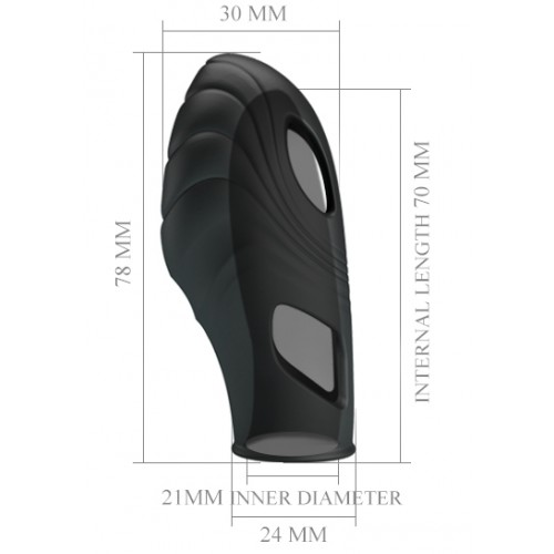 Рельефная вибронасадка на палец Pretty Love Lich