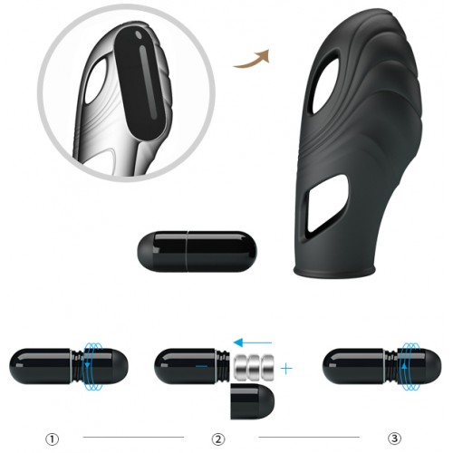 Рельефная вибронасадка на палец Pretty Love Lich