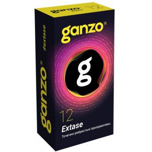 Презервативы Ganzo №12 Extase точечно-ребристые