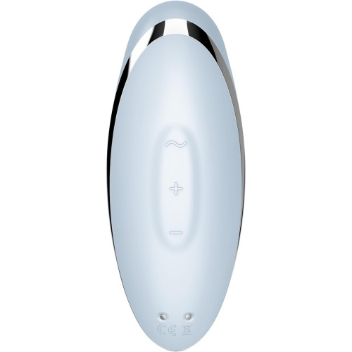 Клиторальный вибростимулятор с пульсацией Satisfyer Tap And Climax 2 голубой