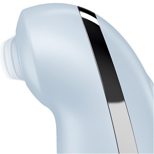 Клиторальный вибростимулятор с пульсацией Satisfyer Tap And Climax 2 голубой