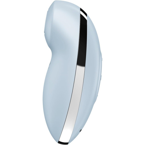 Клиторальный вибростимулятор с пульсацией Satisfyer Tap And Climax 2 голубой