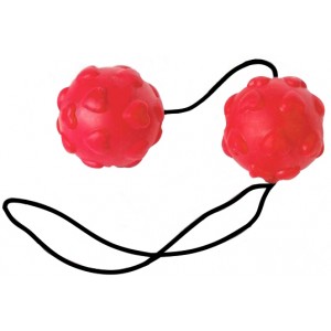 Красные вагинальные шарики со смещенным центром Sweet Hearts Duo Loveballs (иной угол)