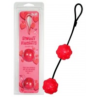 Красные вагинальные шарики со смещенным центром Sweet Hearts Duo Loveballs