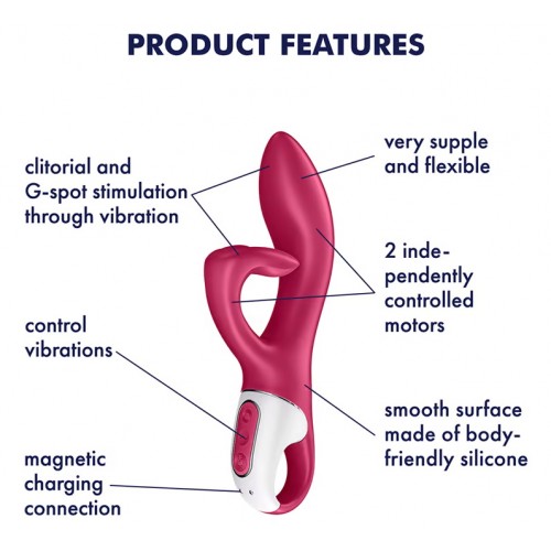 Смарт-вибратор с клиторальным стимулятором Embrace me розовый