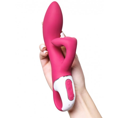 Смарт-вибратор с клиторальным стимулятором Embrace me розовый