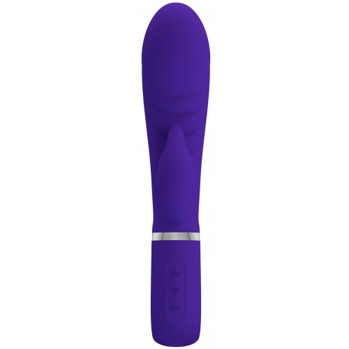 Перезаряжаемый вибратор с клиторальным стимулятором Pretty Love Prescott фиолетовый