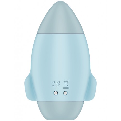 Вакуумно-волновой стимулятор клитора с вибрацией Satisfyer Mission Control голубой