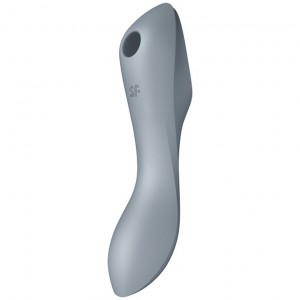 Вакуумный стимулятор клитора с вибрирующей ручкой Satisfyer Curvy Trinity 3 серый Вакуумный стимулятор клитора с вибрирующей ручкой Satisfyer Curvy Trinity 3 серый (иной угол)