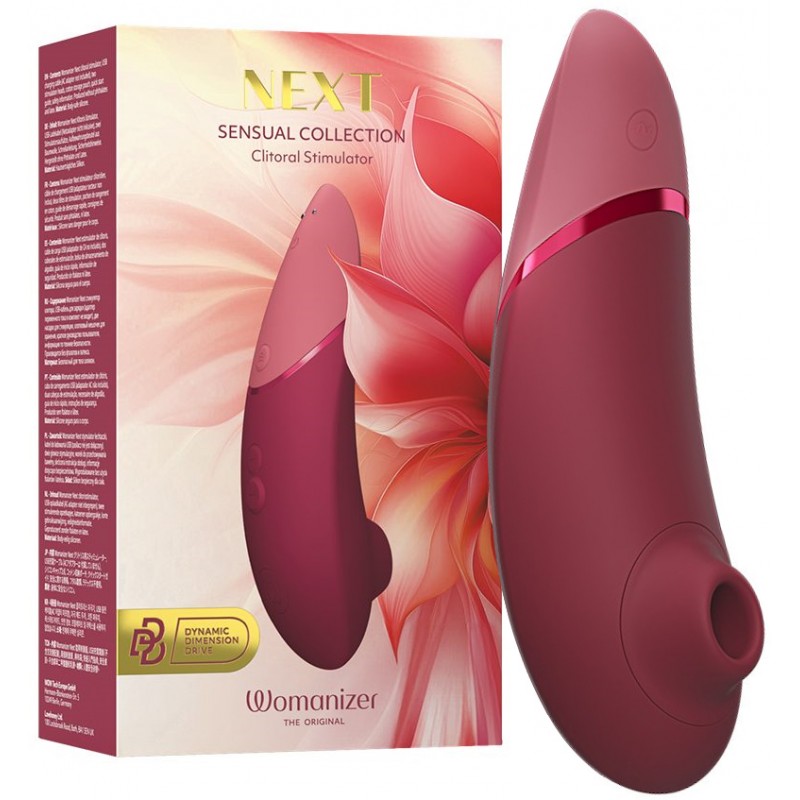 Бесконтактный вакуумно-волновой стимулятор клитора Womanizer Next бордовый