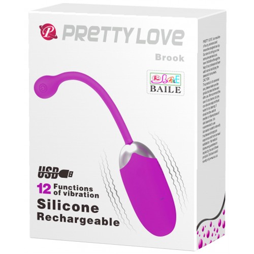 Классическое перезаряжаемое виброяйцо Pretty Love Brook