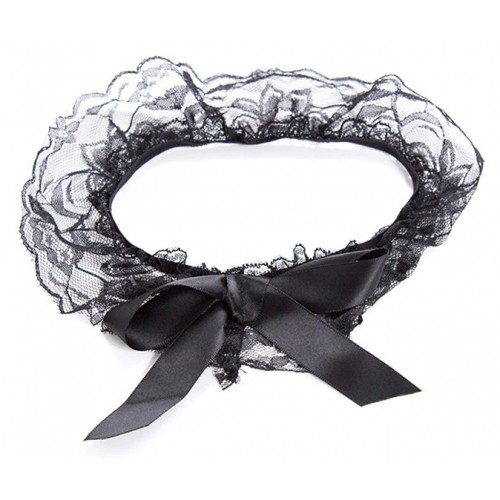 Подвязка кружевная черная