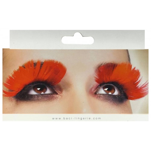 Накладные ресницы красные перья Baci
