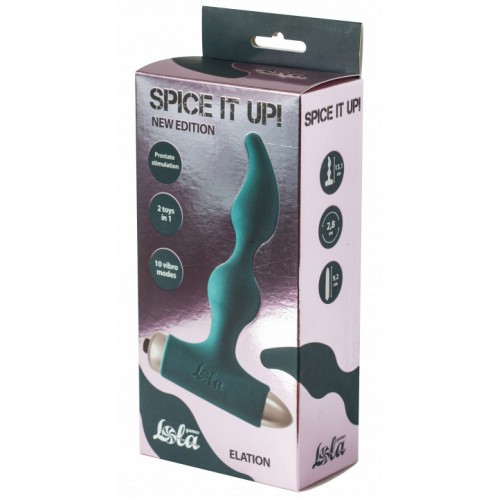 Анальная пробка с вибрацией Spice It Up New Edition Elation зеленая