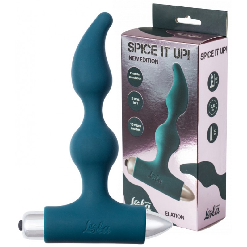 Анальная пробка с вибрацией Spice It Up New Edition Elation зеленая