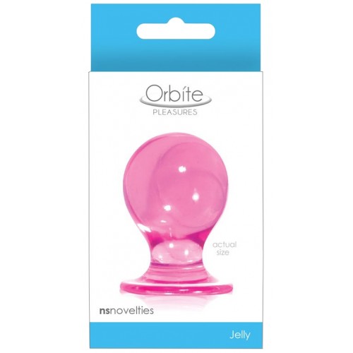 Анальная пробка на присоске Orbite M розовая