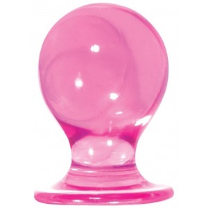 Анальная пробка на присоске Orbite M розовая (иной угол)