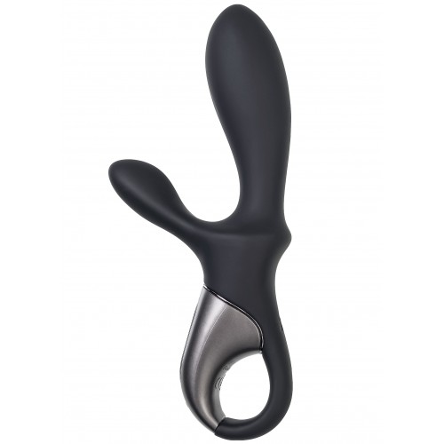 Анальный смарт-вибратор с подогревом и стимулятором промежности Satisfyer Heat Climax+