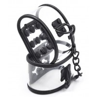 Наручники прозрачные на заклепках