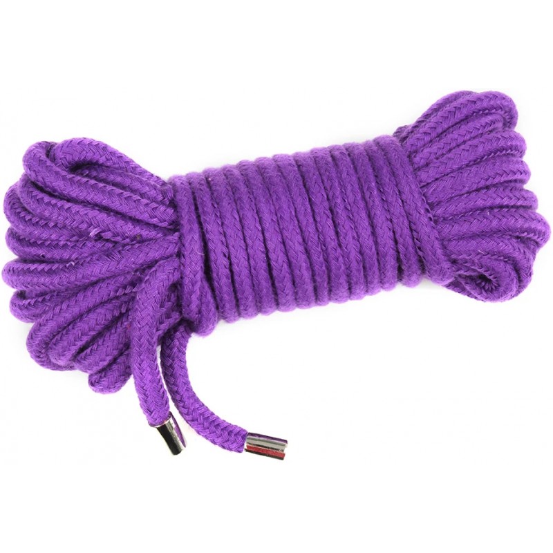 Бондажная хлопковая веревка фиолетовая 20 метров