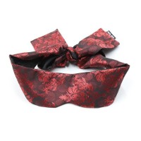 Сатиновая красно-черная маска-лента