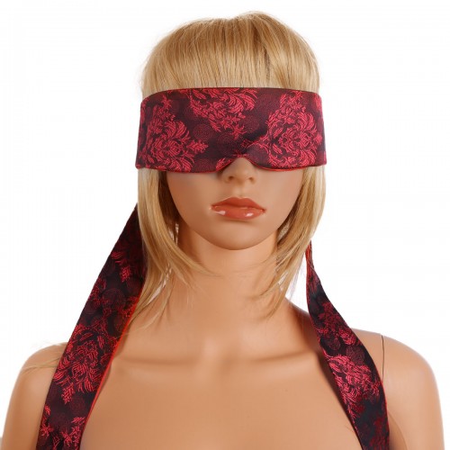 Сатиновая красно-черная маска-лента