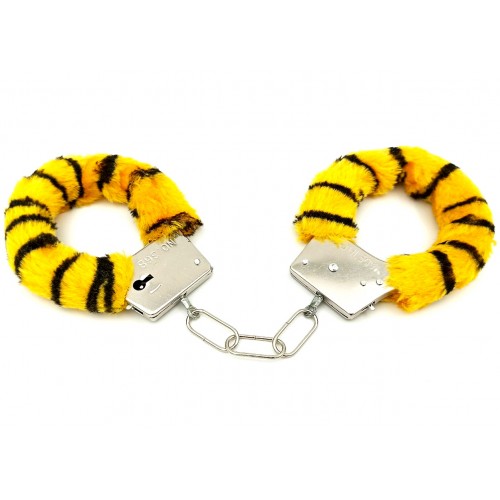 Наручники меховые, тигровые