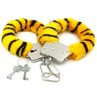 Наручники меховые, тигровые