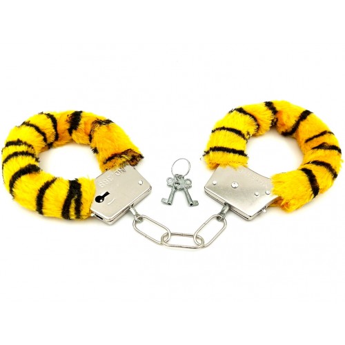 Наручники меховые, тигровые