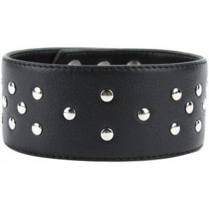 Широкий кожаный чокер с заклепками (иной угол)