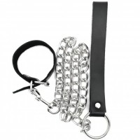 Поводок на пенис кожаный