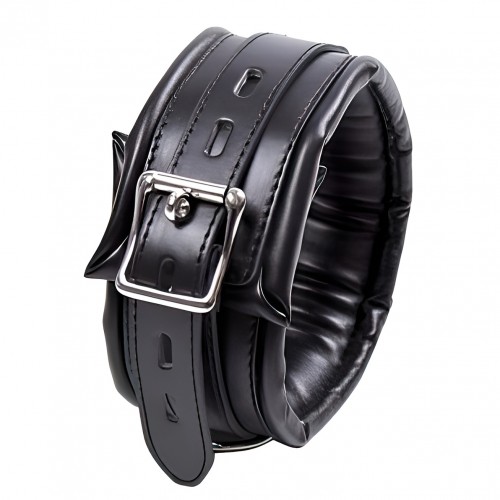 Мягкий ошейник с поводком на мелкой цепочке