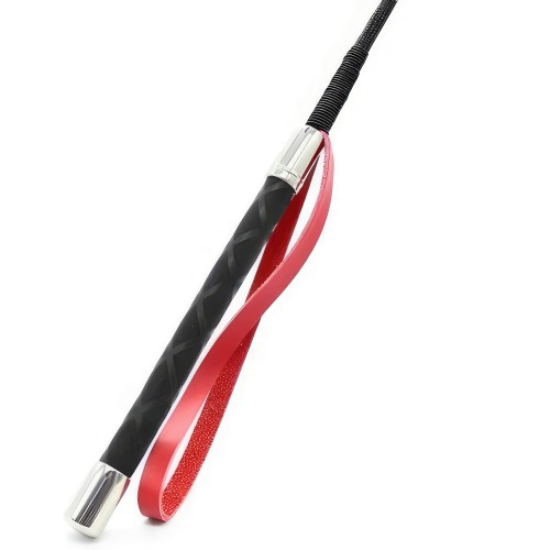 Черный стек с красной петлей и наконечником в виде сердца 66 см