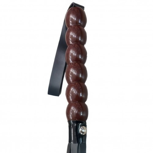 Черная плеть с  ручкой под дерево 