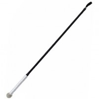 Черный стек декорированный заклёпками 71 см