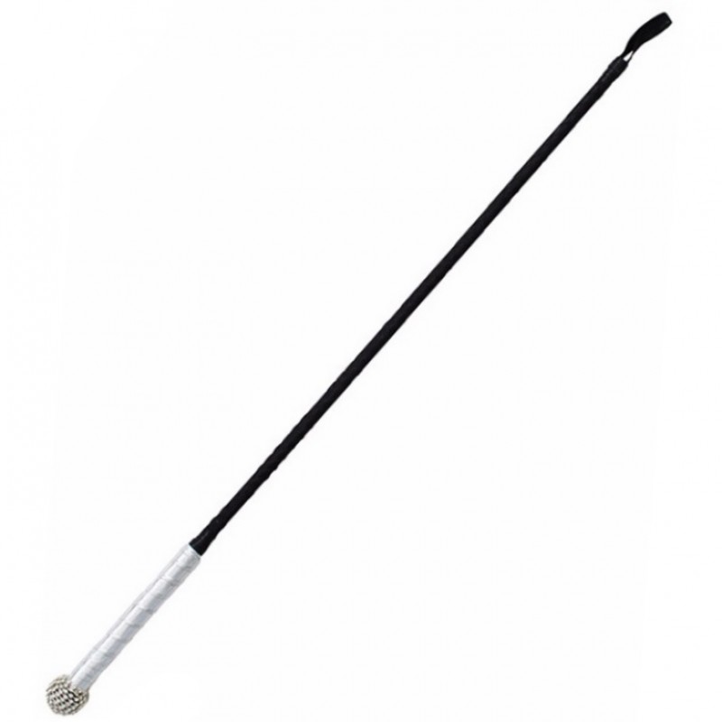 Черный стек декорированный заклёпками 71 см