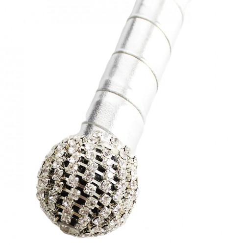 Черный стек декорированный заклёпками 71 см