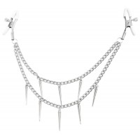 Зажимы для сосков с цепочкой и шипами