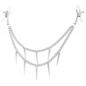 Зажимы для сосков с цепочкой и шипами